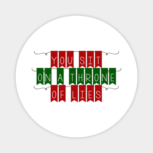 Throne Of Lies Elf Quote Christmas Magnet